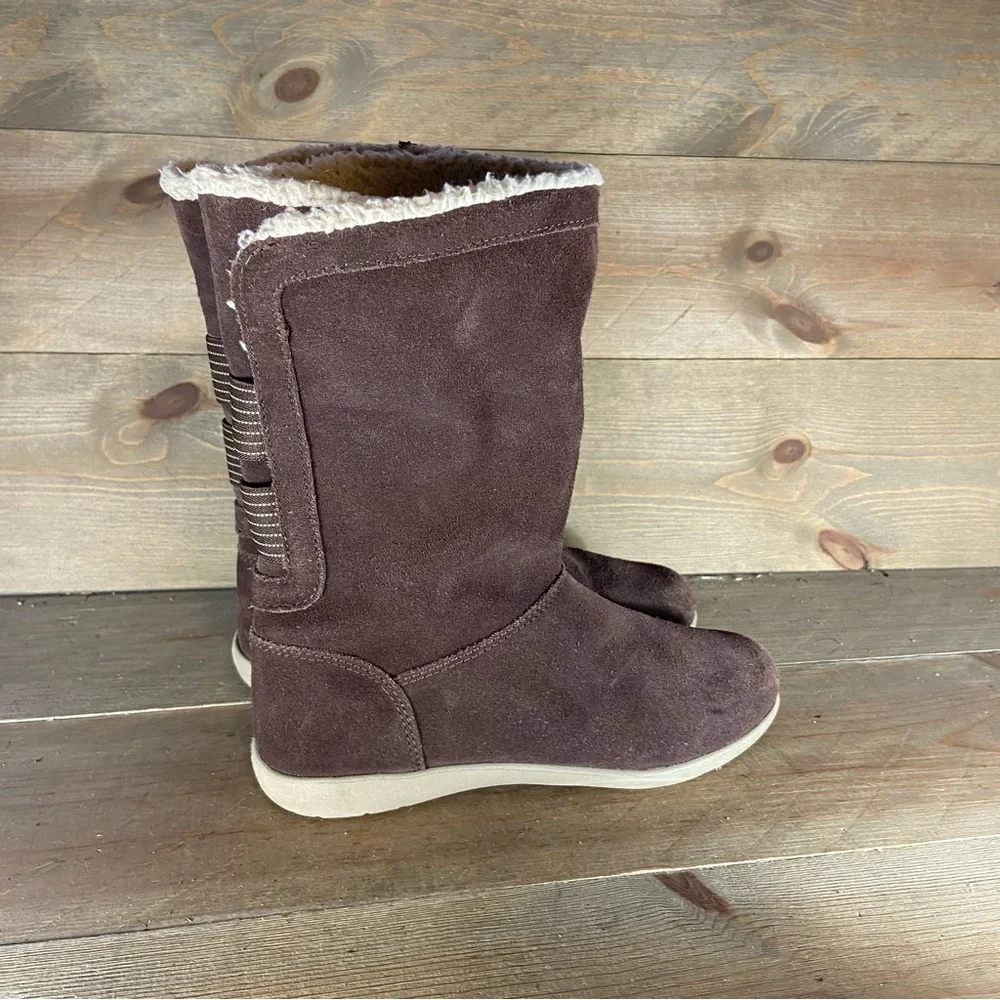 Crocs Adela womens size 5 shoes brown suede pull on lined snow boots